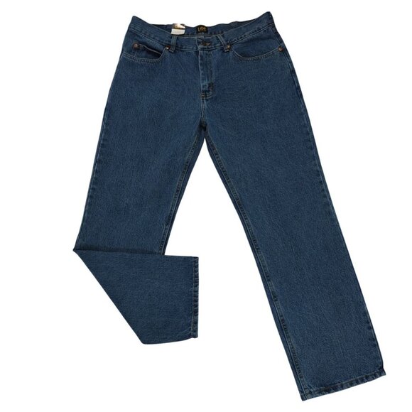 Lee Mens Relaxed Fit Blue Denim Jeans 34x30, Classic Style Durable & Comfortable - Picture 6 of 8
